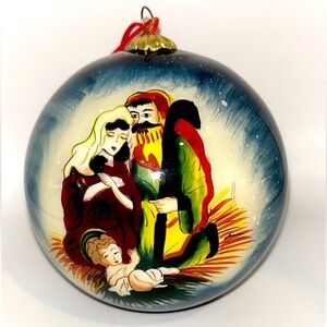 Hand-Painted Nativity Scene Ornament